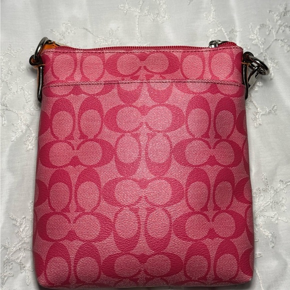 Coach Pink and Orange Crossbody Bag with Signature Monogram - Picture 2 of 6